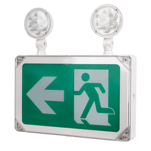 Reno Lighting WET LOCATION RUNNING MAN COMBO | IP65 | 120MINS BATTERY BACK UP | 120-347VAC | 24 HOURS RECHARGE TIME |