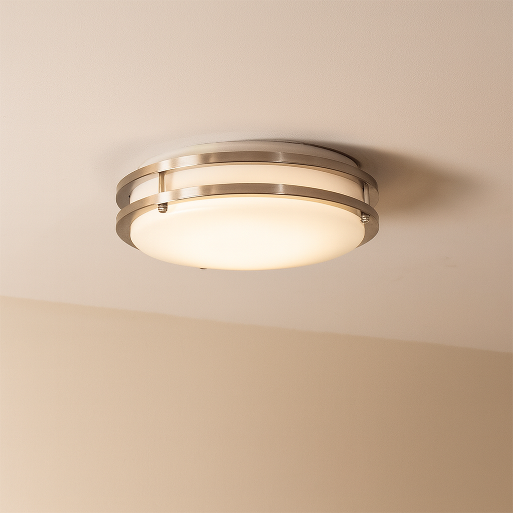Reno Lighting 12inch&14inch&16inch Slim Double Ring Ceiling Fixture with Integrated Microwave Sensor | Selectable Wattage | Selectable CCT 27/30/35/40/50K | 120V | Requires Remote R73004 to Configure Settings
