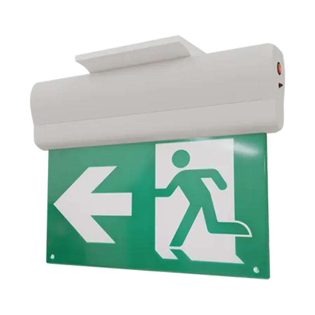 Reno Lighting LED EDGE-LIT RUNNING MAN SIGN | 90MINS BATTERY BACK UP | 120/277/347VAC | 3W | 3.6V Ni-cad |