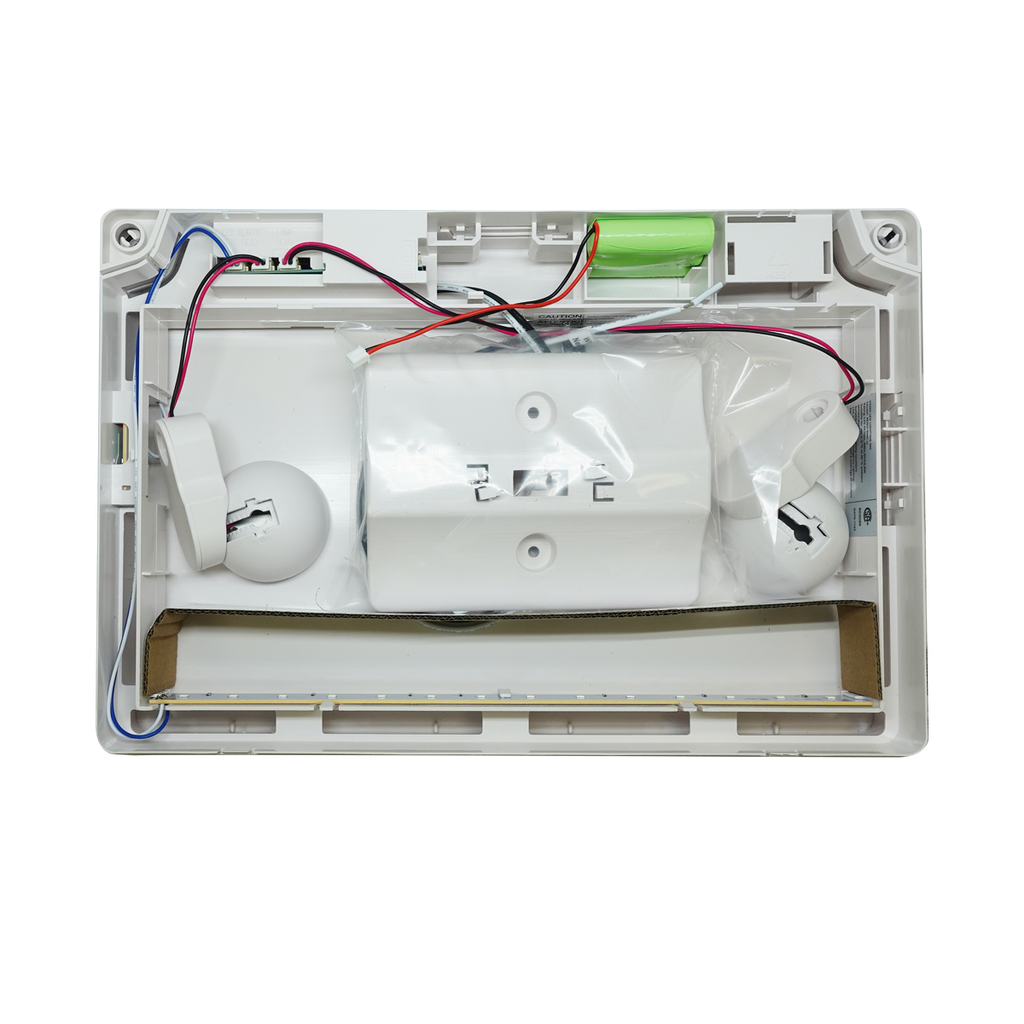Reno Lighting LED RUNNING MAN COMBO | 120MINS BATTERY BACK UP | 120/277/347VAC | 2 x 2W HEADS | NI-CAD BATTERY