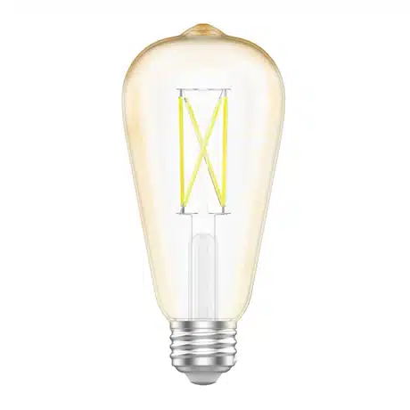 Votatec ST64 Filament LED Bulb,E26 4.8W 400Lm, Single Colour 2200K Golden