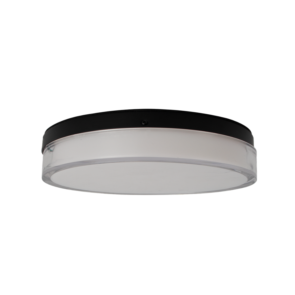 Reno Lighting Decorative Dot Ceiling Flushmount Fixture | Selectable CCT 27/30/35/40/50K | 120V | IP65 Rated | Black&Brushed Nickel Finish |