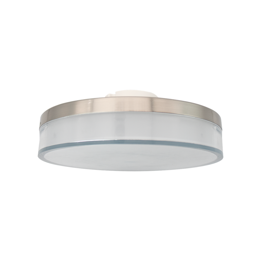 Reno Lighting Decorative Dot Ceiling Flushmount Fixture | Selectable CCT 27/30/35/40/50K | 120V | IP65 Rated | Black&Brushed Nickel Finish |