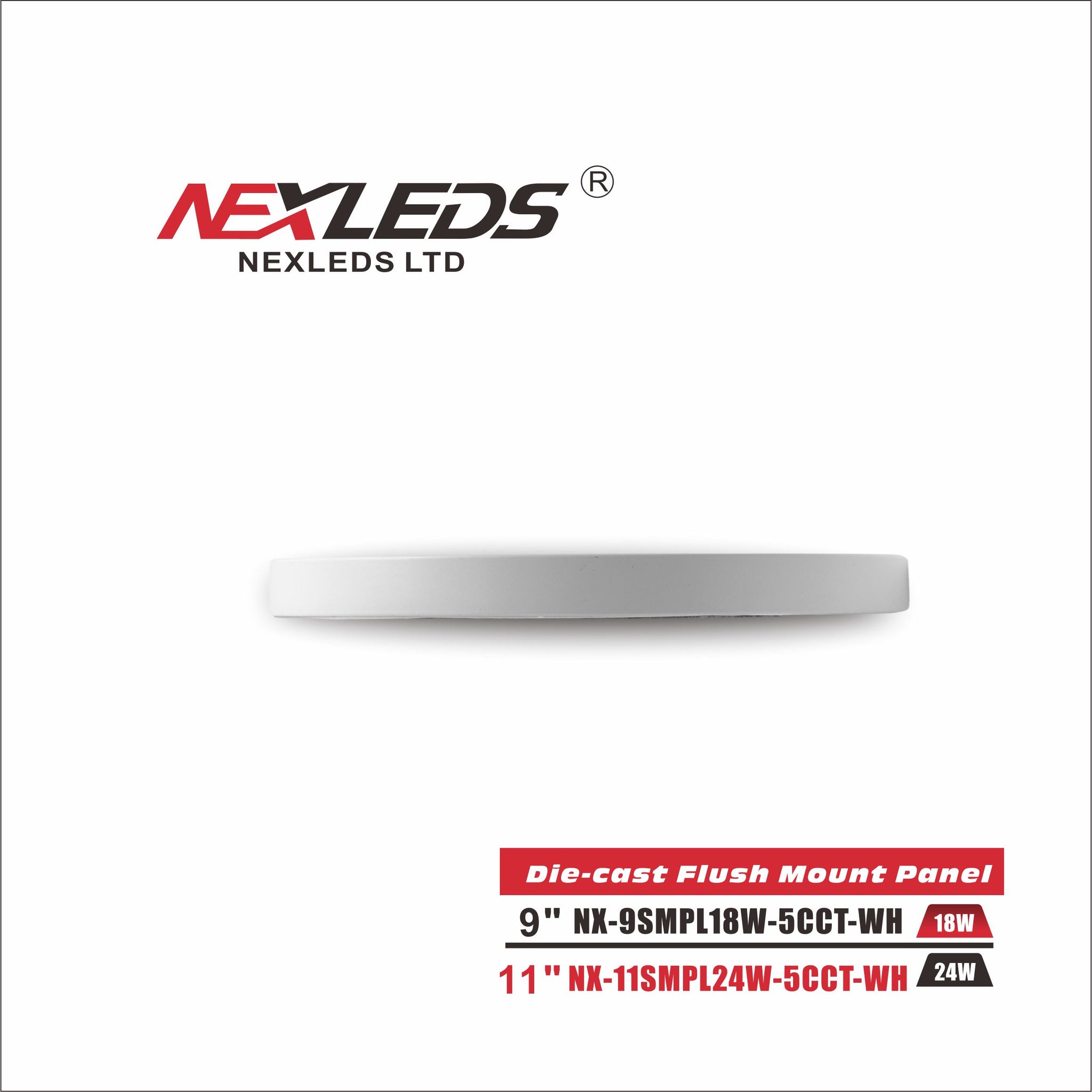 Nexleds Ceiling Light Slim Flush Mount 5CCT 9inch & 11inch & 13inch