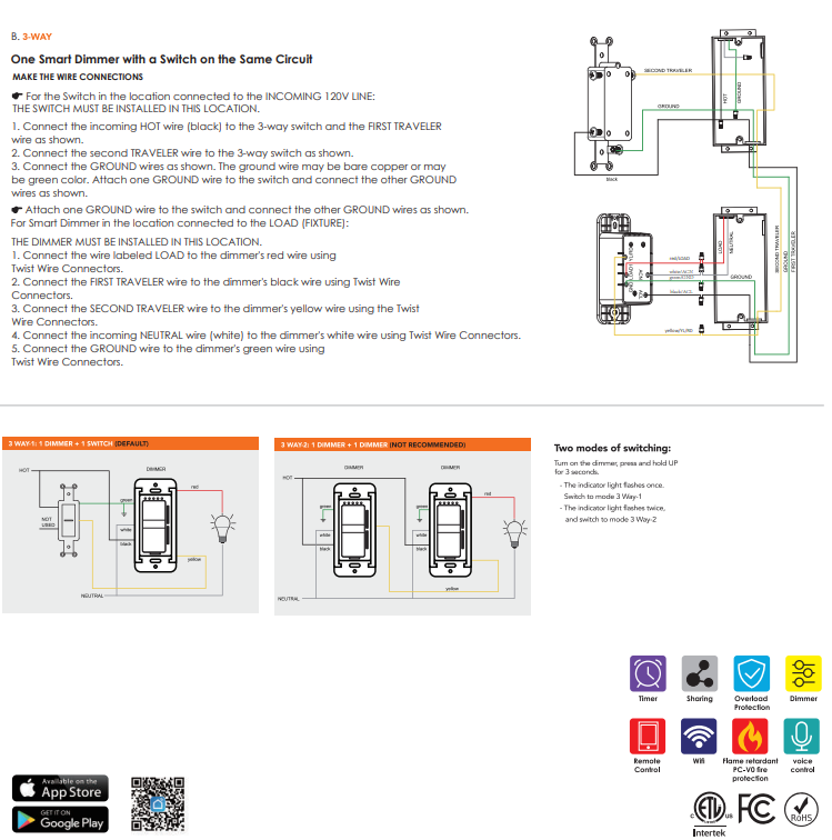Votatec WIFI Smart Dimmer Switch