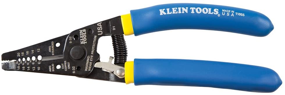 Klein Tools 11055  7-1/8 in. Klein-Kurve Wire Stripper/Cutter for 10-18 AWG Solid Wire and 12-20 AWG Stranded Wire