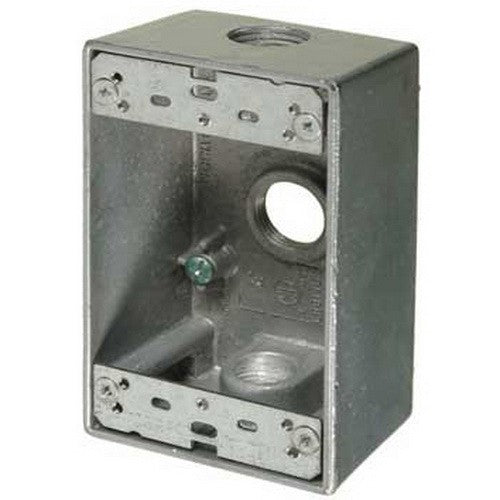 VISTA 18065 1Pack Weatherproof Metal FS Box 5 x 1/2" holes - Grey - Consavvy