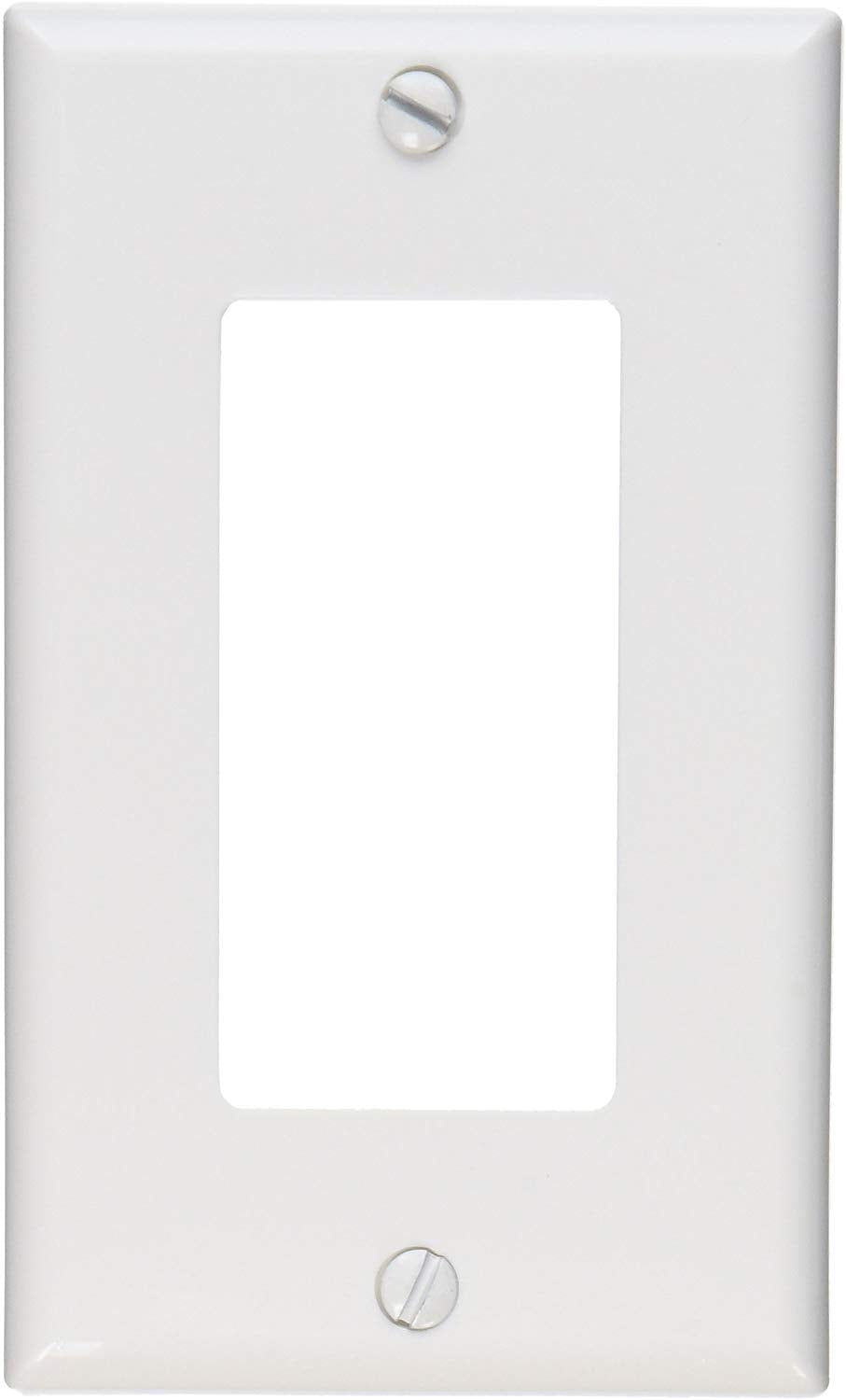Leviton 80401-NW 1-Gang Decora/GFCI Device Wallplate, Standard Size, Thermoplastic Nylon, Device Mount, White - Consavvy