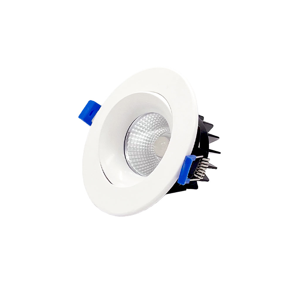 DawnRay 5CCT 3.5" LED Round Baffle Recessed Light (Potlight) 2700K/3000K/3500K/4000K/5000K(changeable), White/Black/Brushed Nickel, 9W, 650LM
