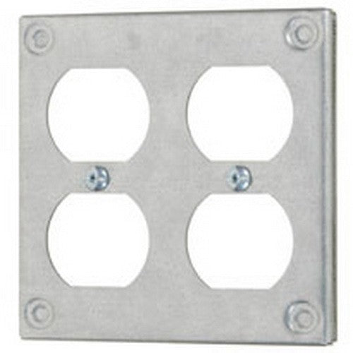Vista 20111(8371)- 4" Square - Double Duplex Outlet - Raised 3/8" Wall Plate