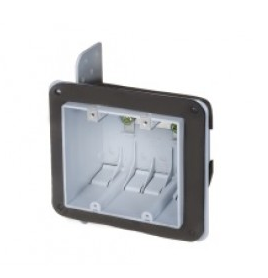 VISTA 20482-2 Gang Plastic Device Box with clamps and vapour barrier ...