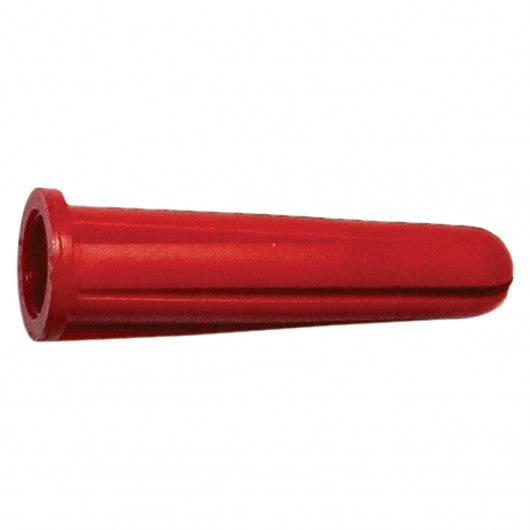 Paulin NO. 8 -10 X 7/8" RED PLASTIC CONICAL WALL ANCHOR 1Box(100 Pieces)