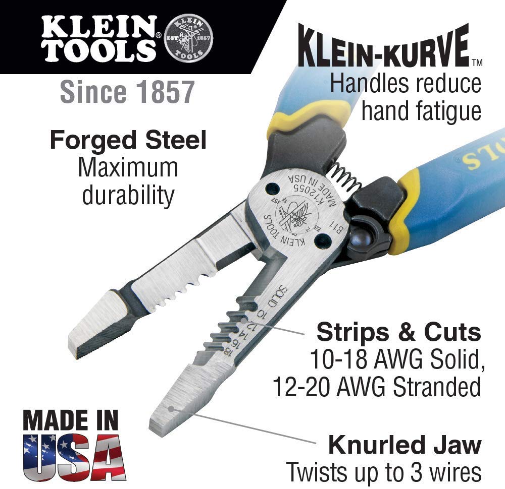 Klein Tools K12055 Heavy-Duty Wire Stripper - Consavvy