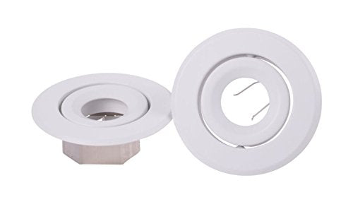 4" White Trim with Tilting Gimbal for Par16/GU10/Mr16 Lamps - Consavvy