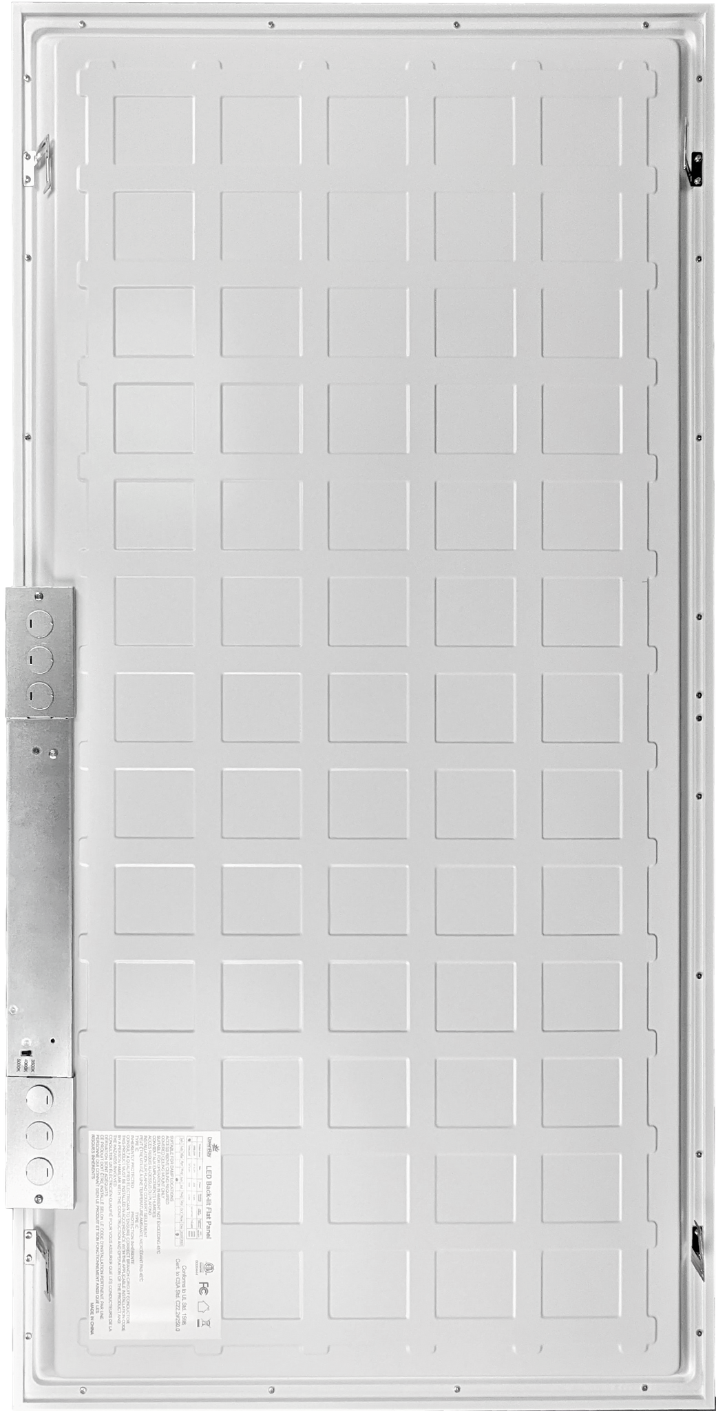 DawnRay 2'x4' Back-Lit Flat Panel 3CCT 3500K/4,000K/5000K /50Watt / 100V-347V/ 5300 Lumens/Dimmable 0-10V/DLC and ETL Certified -5 Year Warranty