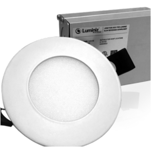 Luminiz 3'' Potlight, 3000K, Single Color, Under Cabinet Potlight, junction box included with quick connect. Energy Star, ETL listed. Available in White, Black and Nickel Trim.