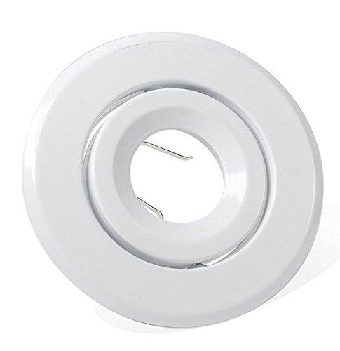 4" White Trim with Tilting Gimbal for Par16/GU10/Mr16 Lamps - Consavvy