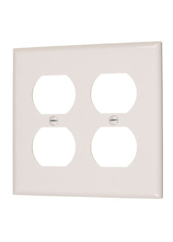Vista 45326 Double Duplex Outlet Wall Plate White