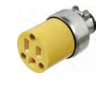 Vista 45402 15A - 125V ARMOURED Plug Yellow 1Pack/10Pack
