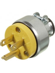 VISTA 45415 1Pack Plug 15A/250V w/Clamp - Yellow - Consavvy