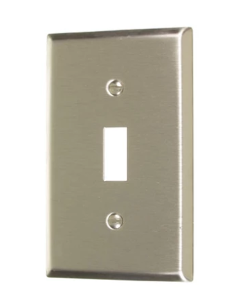Vista 45701 STAINLESS STEEL TOGGLE SWITCH WALL PLATE 1-Gang 1Pack