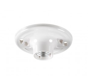 VISTA 46049 1Pack Plastic Ceiling Lampholder, Keyless with Leads - White - Consavvy