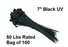 VISTA 49060 Cable Ties - 7" Black UV - 100/bag - Consavvy