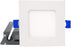 DawnRay 4" LED Square Slim Panel(Potlight) 3000K/4000K/5000K(changeable), White/Black/Brushed Nickel