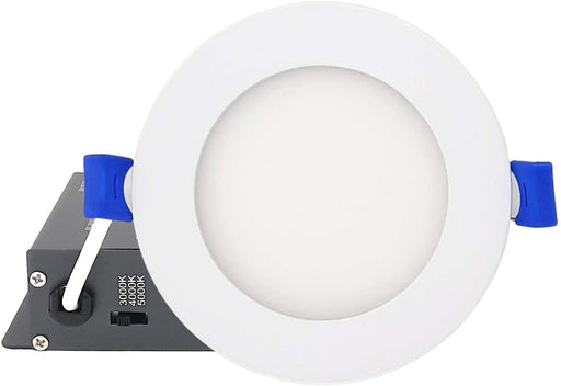DawnRay 4" LED Round Slim Panel(Potlight) 2700K/3000K/3500K/4000K/5000K(changeable), White/Black/Brushed Nickel, 12W, 870LM