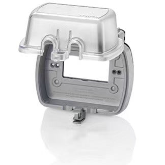 Leviton 5981-CL 1-Gang Extra Duty While-In-Use Cover for GFCI/Decora, Device Mount Horizontal, Lid - Clear