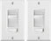 Leviton 6674-2PK SureSlide Universal Slide Dimmer With Preset Switch(2 Pack) Single Pole and 3-Way White (Wall Plate Include)