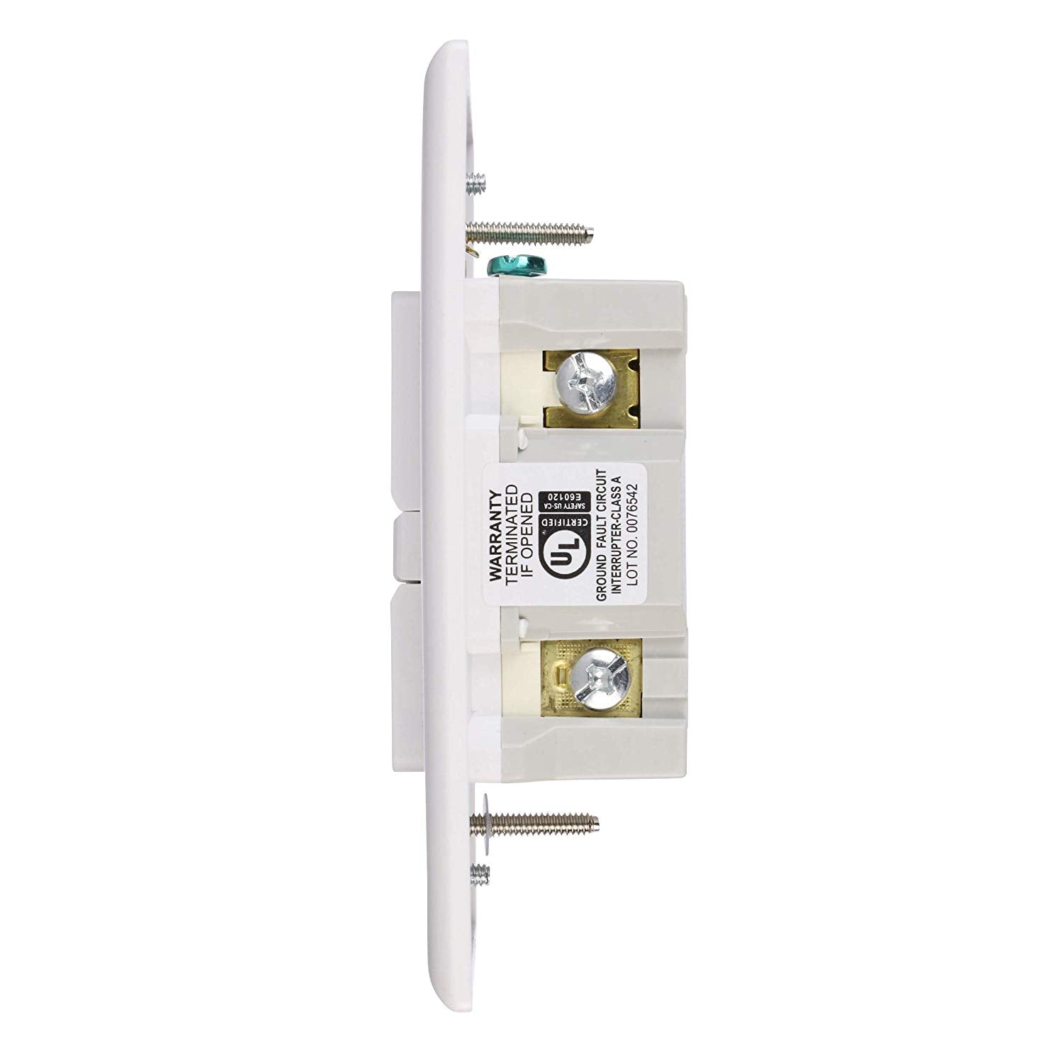 Eaton GFCI Self-Test 15A/20A -125V Tamper Resistant Duplex Receptacle with Standard Size Wallplate, White - Consavvy