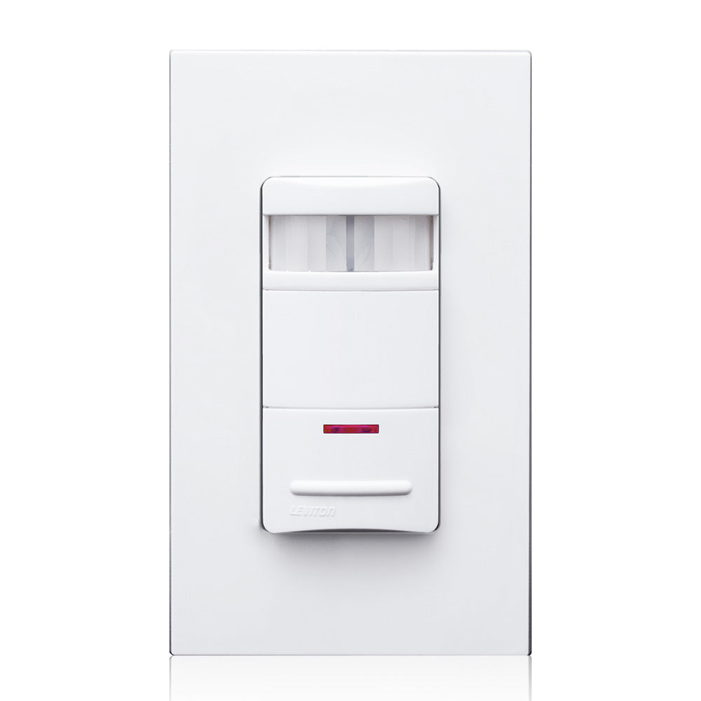 Leviton ODS10-IDW Decora Passive Infrared Wall Switch Occupancy Sensor (Commercial), 180 Degree, 2100 Square Feet Coverage (White)
