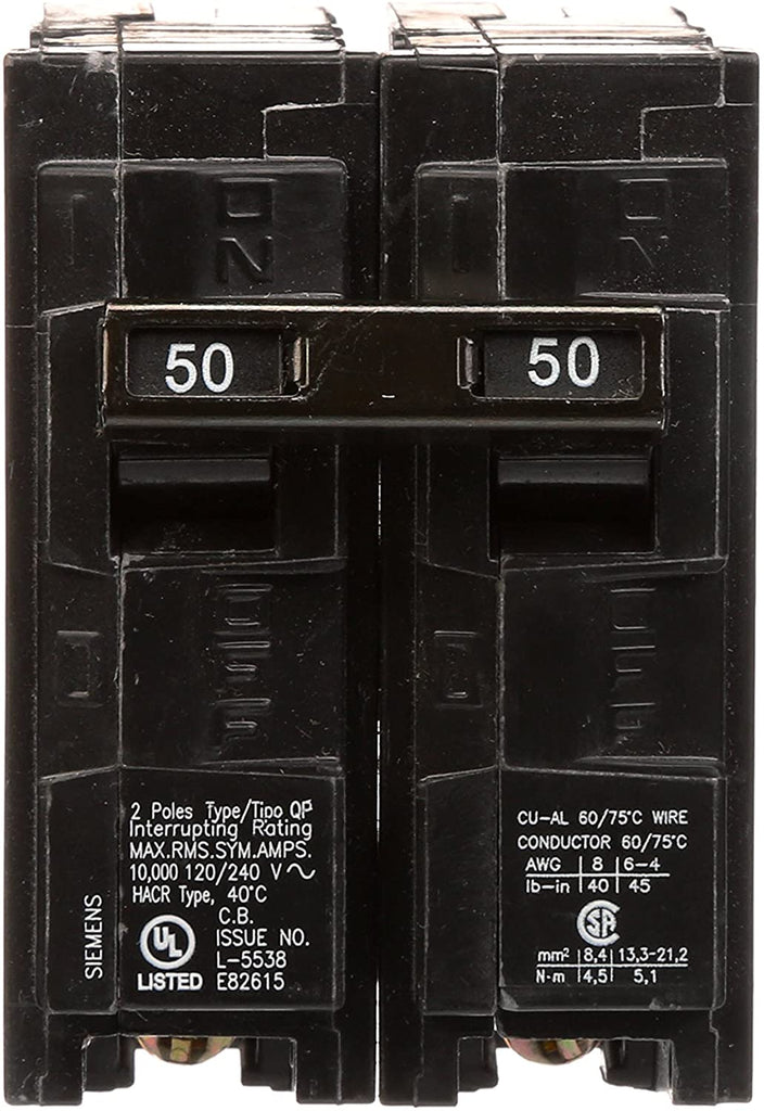 Q250 Siemens Q250 50-Amp Double Pole Type QP Circuit Breaker — Consavvy ...