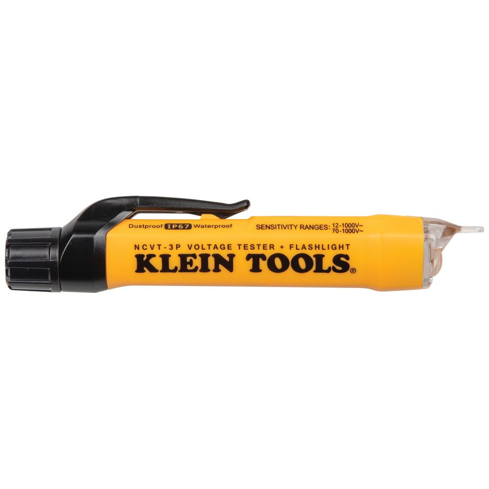 Klein Tools NCVT-3P Dual Range Non-Contact Voltage Tester with Flashlight, 12 - 1000V AC
